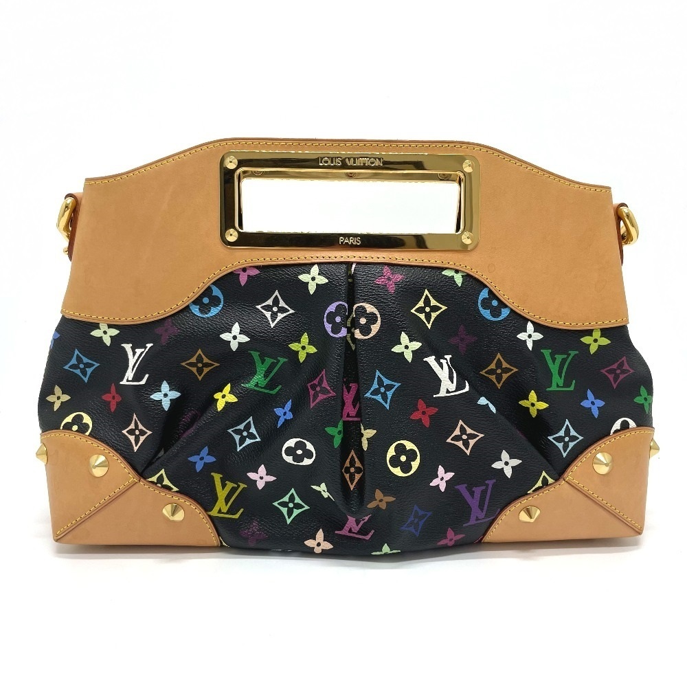 Louis Vuitton Monogram Multicolor Judy MM Shoulder Bag Noir Black